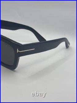 Tom Ford FT0711 01A Fausto Geometric Ace Sunglasses Black/Smoke