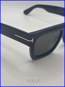 Tom Ford FT0711 01A Fausto Geometric Ace Sunglasses Black/Smoke