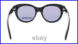 Tom Ford FT0741 01A Lou Shiny Black Classic Round Sunglasses