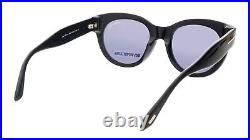 Tom Ford FT0741 01A Lou Shiny Black Classic Round Sunglasses