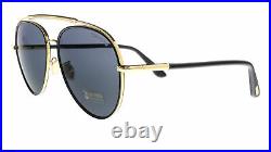 Tom Ford FT0748-F 01A Black/Gold Aviator Curtis Sunglasses