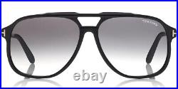 Tom Ford FT0753 Raoul Sunglasses Men Shiny Black Square 62mm New & Authentic