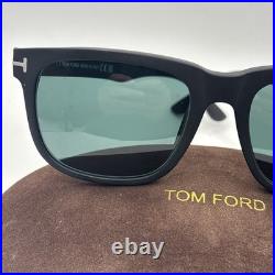 Tom Ford FT0775 02N Sunglasses Stephenson Square Matte Black Flawless Authentic