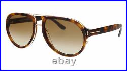 Tom Ford FT0779 53F Geoffrey Blonde Havana Pilot Sunglasses