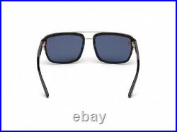 Tom Ford FT0780 01D Anders Black Gold Grey Polarized Men's Sunglasses Square New