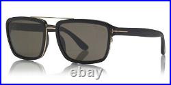 Tom Ford FT0780 Anders Sunglasses Men, Shiny Black Square 58mm New & Authentic