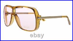 Tom Ford FT0800 45Y Brown Modified Rectangle Caine Sunglasses