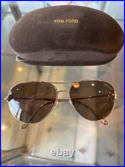 Tom Ford FT0823 28H Clark Metal Rose Gold Brown Polarized 59mm Unisex Sunglasses