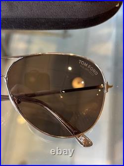 Tom Ford FT0823 28H Clark Metal Rose Gold Brown Polarized 59mm Unisex Sunglasses