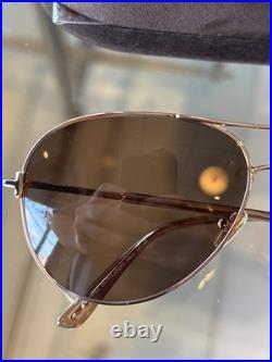 Tom Ford FT0823 28H Clark Metal Rose Gold Brown Polarized 59mm Unisex Sunglasses