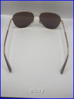 Tom Ford FT0823 28H Clark Sunglasses Shiny Rose Gold/Polarized Brown Pilot 59mm