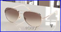 Tom Ford FT0823 28K Clark Shiny Rose Gradient Roviex 59mm Unisex Sunglasses