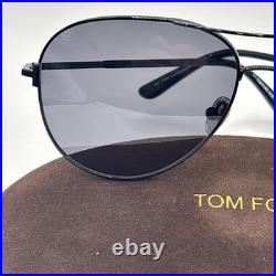 Tom Ford FT0823 Clark Sunglasses Male Shiny Black 59mm New 100% Authentic