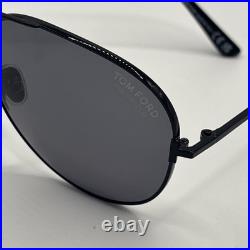 Tom Ford FT0823 Clark Sunglasses Male Shiny Black 59mm New 100% Authentic