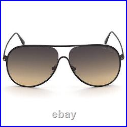 Tom Ford FT0824 01B Shiny Black / Gradient Smoke Sunglasses