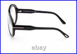 Tom Ford FT0836 Troy 001 Shiny Black Blue Block Unisex Sunglasses