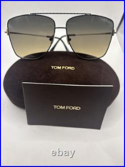 Tom Ford FT0838 01B Reggie shiny black shiny rose gold Sunglasses Authentic