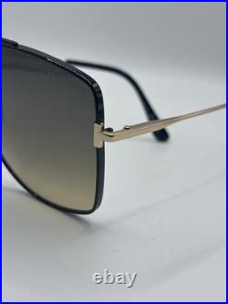 Tom Ford FT0838 01B Reggie shiny black shiny rose gold Sunglasses Authentic