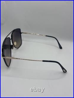 Tom Ford FT0838 01B Reggie shiny black shiny rose gold Sunglasses Authentic