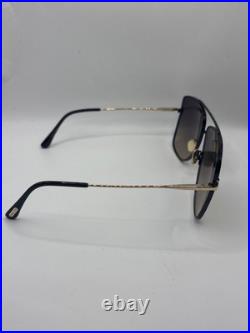 Tom Ford FT0838 01B Reggie shiny black shiny rose gold Sunglasses Authentic