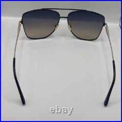 Tom Ford FT0838 01B Sunglasses Shiny Black/Smoke Gradient Pilot 61mm Authentic