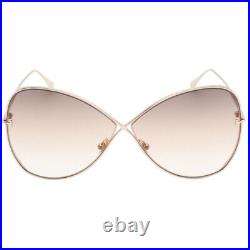 Tom Ford FT0842 28F Shiny Rose Gold / Brown Gradient Sunglasses