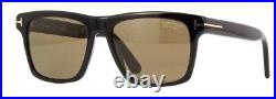 Tom Ford FT0906 Buckley-02 01H Shiny Black /Roviex Polarized Men's Sunglasses