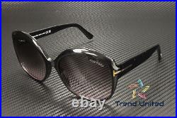 Tom Ford FT0919 01B Plastic Shiny Black Gradient Smoke 60 mm Women's Sunglasses