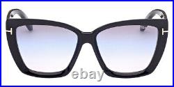 Tom Ford FT0920 Scarlet-02 Sunglasses Shiny Black Gradient Blue 57mm