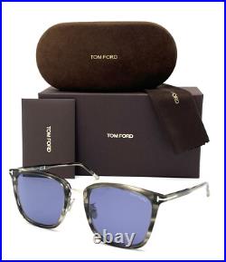 Tom Ford FT0949 55V Coloured Havana / Blue 55mm Sunglasses TF0949