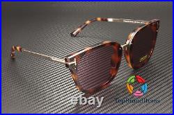 Tom Ford FT1014 52Y Injected Dark Havana Violet 68 mm Women's Sunglasses