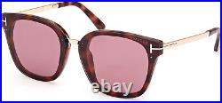 Tom Ford FT1014 52Y Injected Dark Havana Violet 68 mm Women's Sunglasses