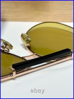Tom Ford FT1018 60 11-145 Metal Gold Frame Yellow Lens Men's Aviator Sunglasses