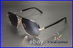 Tom Ford FT1019 28B Metal Shiny Rose Gold Gradient Smoke 59 mm Men's Sunglasses