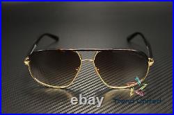 Tom Ford FT1019 30F Metal Shiny Deep Gold Gradient Brown 59 mm Men's Sunglasses