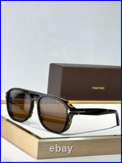 Tom Ford FT1022 Sunglasses Black Pilot Frame Brown Lens 58? 16-140