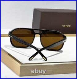 Tom Ford FT1022 Sunglasses Black Pilot Frame Brown Lens 58? 16-140