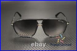 Tom Ford FT1026 01B Plastic Shiny Black Gradient Smoke 61 mm Men's Sunglasses