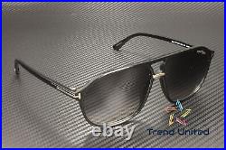 Tom Ford FT1026 01B Plastic Shiny Black Gradient Smoke 61 mm Men's Sunglasses