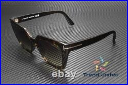 Tom Ford FT1030 52F Plastic Dark Havana Gradient Brown 53 mm Women's Sunglasses