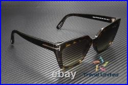Tom Ford FT1030 52F Plastic Dark Havana Gradient Brown 53 mm Women's Sunglasses