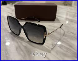 Tom Ford FT1039 Joanna 01B Shiny Black/Smoke Gradient Women's Sunglasses Tom Ford FT1039 Joanna 01B Shiny Black/Smoke Gradient Women's Sunglasses