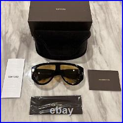 Tom Ford FT1044 01E Men's Aviator Sunglasses Brown