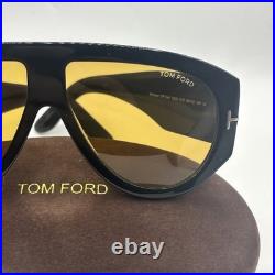 Tom Ford FT1044 01E Men's Aviator Sunglasses Brown Bronson Brand New With Case