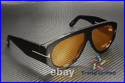 Tom Ford FT1044 01E Plastic Shiny Black Brown 60 mm Men's Sunglasses