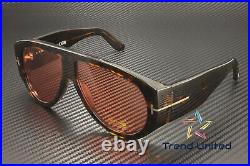 Tom Ford FT1044 52S Plastic Dark Havana Bordeaux 60 mm Men's Sunglasses