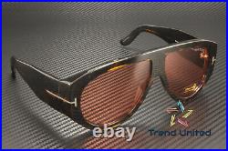 Tom Ford FT1044 52S Plastic Dark Havana Bordeaux 60 mm Men's Sunglasses