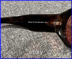 Tom Ford FT1044 Bronson Sunglasses 52S Shiny Dark Havana/T Logo Orange 60mm