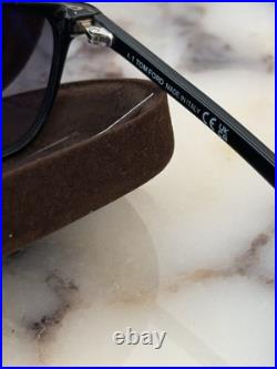 Tom Ford FT1048 D Asian Fit Black / Smoke 52mm Acetate NEW Square Sunglasses