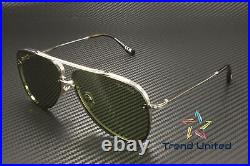 Tom Ford FT1071 14N Metal Shiny Light Ruthenium Green 62 mm Men's Sunglasses